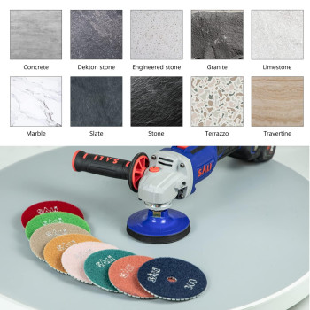 Sali 10 Pack Diamond Polishing Pads 4 Inch Wetdry Granite Stone Polish Pad Kit For Drill Grinder Polisher Polishing Pad For C