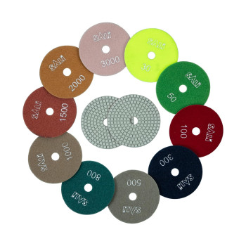 Sali 10 Pack Diamond Polishing Pads 4 Inch Wetdry Granite Stone Polish Pad Kit For Drill Grinder Polisher Polishing Pad For C