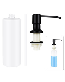 1 Pcs Soap Dispenser For Kitchen Sink Stainless Steel Built In Soap Dispenser Countertop Pump Head With 17Oz Large Liquid Bottle