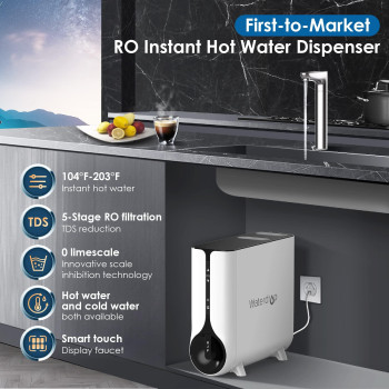 Waterdrop Reverse Osmosis System Instant Hot Water Dispenser 600 Gpd Reduce Pfas Tankless 21 Pure To Drain Under Sink Td