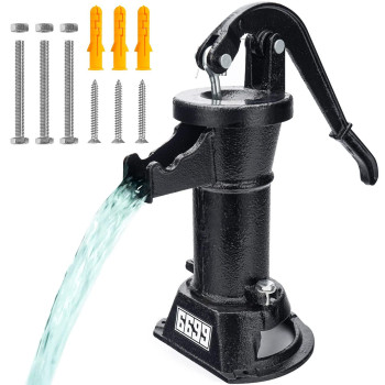 6699 Durable Cast Iron Pitcher Pump Antique Manual Hand Shake Suction Well Pump Water Transfer Pump 25Ft Maximum Lift Easy Insta