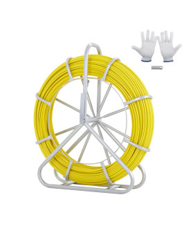 Vevor Fish Tape Fiberglass 14 In Electrical Fish Tape 425Ft Duct Rodder Fishtape Wire Puller Cable Running Rod With Steel R