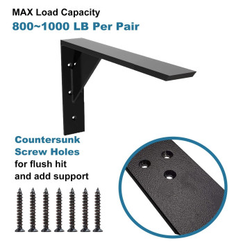 Heavy Duty Shelf Brackets 2 Pack 16 X 10 X 2 15 Steel Countertop Support Bracket L Brackets Mantel Bracket For Wood Grani