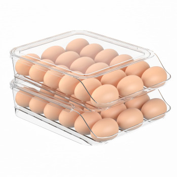 See Spring Egg Holder For Refrigerator 36 Egg Container For Refrigerator Egg Fresh Storage Box For Fridge Egg Storage Tray Or