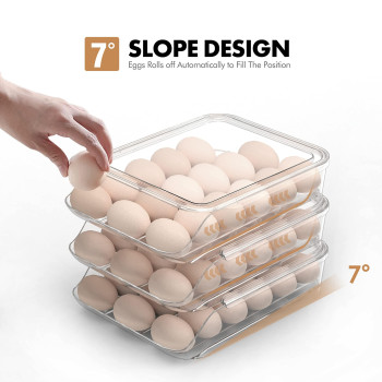 See Spring Egg Holder For Refrigerator 36 Egg Container For Refrigerator Egg Fresh Storage Box For Fridge Egg Storage Tray Or