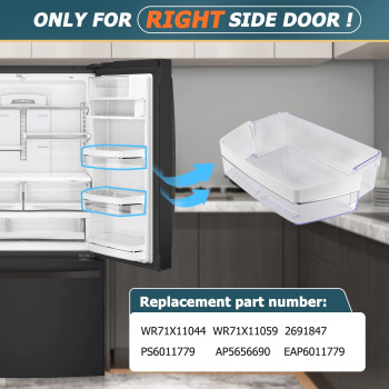 Upgraded Wr71X11044 Wr71X11059 Refrigerator Door Bin Right Door Compatible With Ge Refrigerator Some Models Not All Repl