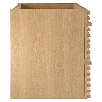 Modway Render 36 Wallmount Bathroom Vanity Cabinet In Oak Sink Basin Not Included