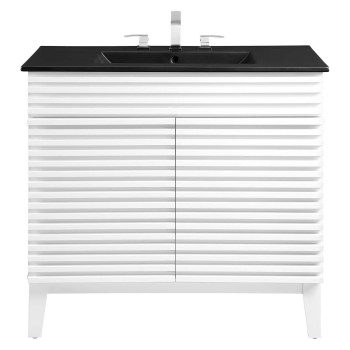 Modway Render 36 Bathroom Vanity In White Black