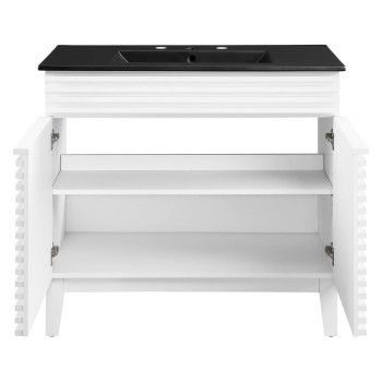 Modway Render 36 Bathroom Vanity In White Black