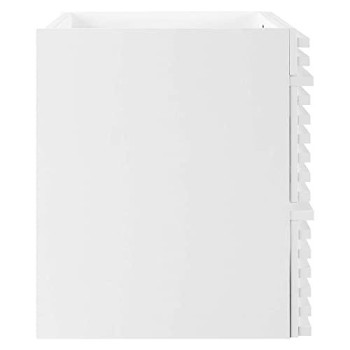 Modway Render 30 Wallmount Bathroom Vanity In White Sink Basin Not Included