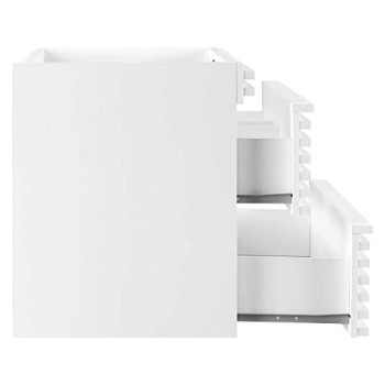 Modway Render 30 Wallmount Bathroom Vanity In White Sink Basin Not Included