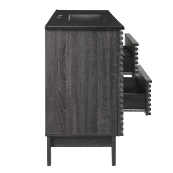 Modway Render 48 Single Bathroom Vanity In Charcoal Black