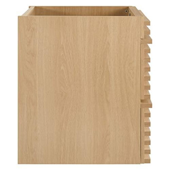 Modway Render 24 Wallmount Bathroom Vanity Cabinet In Oak Sink Basin Not Included