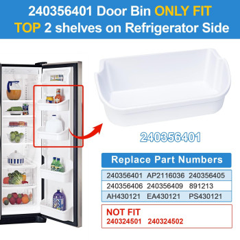 2 Pack Upgraded 240356401 Refrigerator Door Bin Compatible With Frigidaire Door Shelf Replacement Parts Ffss2614Qs4A Ffhs2611