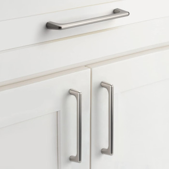 Goldenwarm 10 Pack Brushed Nickel Cabinet Pulls 3 34In Kitchen Cabinet Handles Kitchen Hardware For Cabinets Zinc Alloy Cabinet