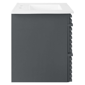 Modway Render 30 Wallmount Bathroom Vanity In Gray White