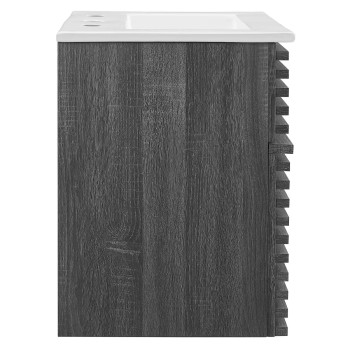 Modway Render 18 Wallmount Bathroom Vanity In Charcoal White