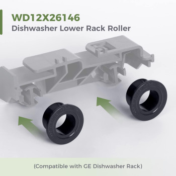 2Pack Wd12X26146 Dishwasher Wheels Lower Rack Compatible With Ge Lower Dishrack Roller Wd12X10435 265D1512P002 Ap6989036 49590