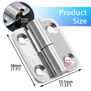 Bonsicoky 6 Pcs Stainless Steel Right Liftoff Hinges 15 Inch Detachable Slip Joint Small Flag Hinges With Screws