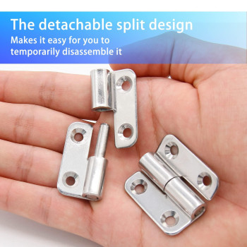 Bonsicoky 6 Pcs Stainless Steel Right Liftoff Hinges 15 Inch Detachable Slip Joint Small Flag Hinges With Screws