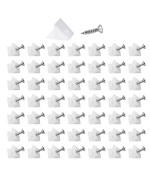 Bonsicoky 50 Pcs Repair Mending Wedges Fixing Sagging Drawer Plastic Angle Code Drawer Fastener With Screws