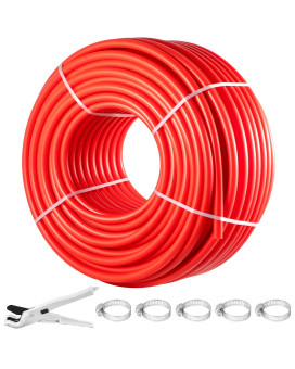 Vevor Pex Pipe 1 Inch X 500 Ft Pex Tubing Non Oxygen Barrier Red Pexb Pipe Flexible Pex Water Line For Rv Sewer Hose Plumbi