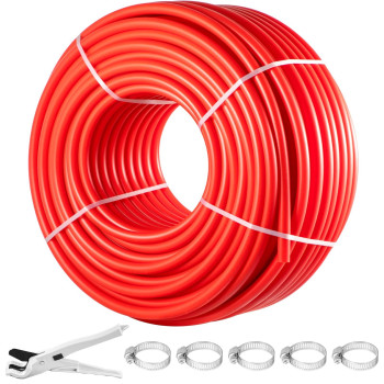 Vevor Pex Pipe 1 Inch X 500 Ft Pex Tubing Non Oxygen Barrier Red Pexb Pipe Flexible Pex Water Line For Rv Sewer Hose Plumbi