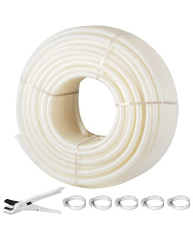 Vevor Pex Pipe 1 Inch X 500 Ft Pex Tubing Non Oxygen Barrier White Pexb Pipe Flexible Pex Water Line For Rv Sewer Hose Plum