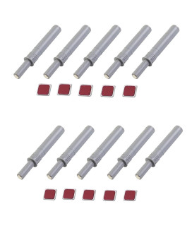 Bjsdkff 10Pcs Magnetic Push Latches For Cabinet Push To Open Door Latch Gray Soft Quiet Close Closers Plastic Damper Buffer Pu