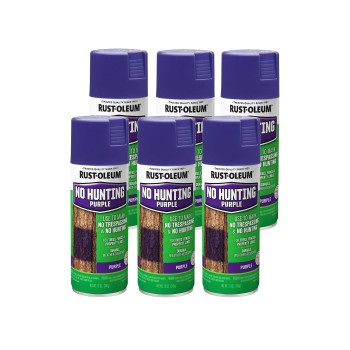 Rustoleum 2709706Pk Specialty No Hunting Purple Spray Paint 12 Oz 6 Pack