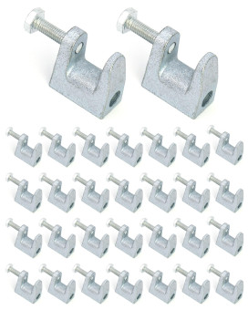 Qwork Beam Clamp 30 Pcs 38 Zinc Plated Iron Safety Beam Clamp 1316 Jaw Opening