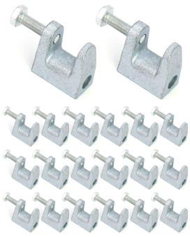 Qwork Beam Clamp 20 Pcs 38 Zinc Plated Iron Safety Beam Clamp 1316 Jaw Opening