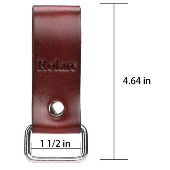 Rolarc Tape Measure Holder Leather Belt Clip Drill Impact Tool Holster Heavy Duty Multitool2Piece Set Brown