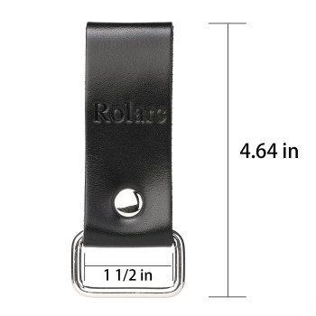 Rolarc Tape Measure Holder Leather Belt Clip Drill Impact Tool Holster Heavy Duty Multitool2Piece Set Black