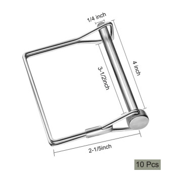 Sunnyway 10 Pcs 14 Inch Wire Lock Pin 4 Inch Long Trailer Coupler Pin Pto Pin Heavy Duty Trailer Hitch Locking Pin Safety Shaft