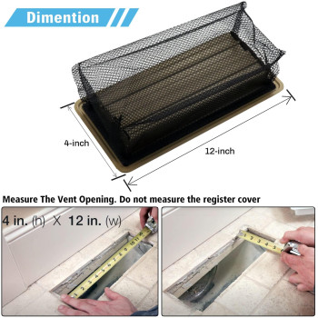 Floor Register Cover Trap Floor Air Vent Cover Screen For Home Air Vent Filters 6Pieces4X12 Inch