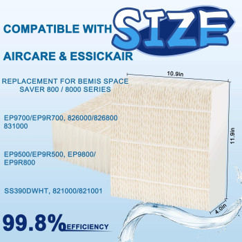 Nishcon 1043 Humidifier Wick Filters Replacement For Aircare Ep9800 Ep9500 Ep9700 Ep9R500 Ep9R800 821000 826000 826800 831000 An