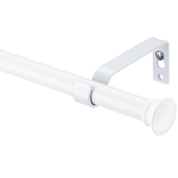 Curtain Rods For Windows 66 To 120 Inch Small Matte White Curtain Rods With Brackets Splicing Adjustable 58 Inch Decorative C