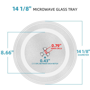 Microwave Glass Plate 14 18 Inch Exact Replacement For Microwave Turntable Part Numbers W10531726 W11358813 And W11402532