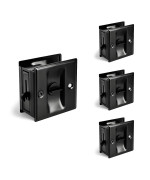 Homotek 4 Pack Privacy Pocket Door Lock Hardware With Pull Pocket Bifold Door Hardware Replace Old Or Damaged Sliding Door L