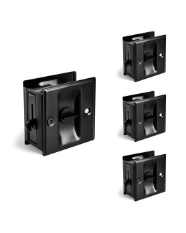 Homotek 4 Pack Privacy Pocket Door Lock Hardware With Pull Pocket Bifold Door Hardware Replace Old Or Damaged Sliding Door L