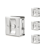 Homotek 4 Pack Privacy Pocket Door Lock Hardware With Pull Pocket Bifold Door Hardware Replace Old Or Damaged Sliding Door L