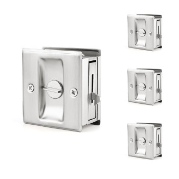 Homotek 4 Pack Privacy Pocket Door Lock Hardware With Pull Pocket Bifold Door Hardware Replace Old Or Damaged Sliding Door L