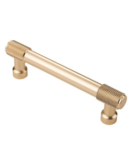 Alzassbg 10 Pack Gold Cabinet Pulls 334 Inch96Mm Hole Centers Kitchen Hardware Knurled Cabinet Handles For Cabinets And Dra