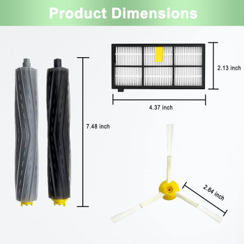 9 Pack Replacement Parts Compatible For Irobot Roomba 800 900 Series 960 860 805 850 980 861 864 866 870 871 880 890 891 981 985