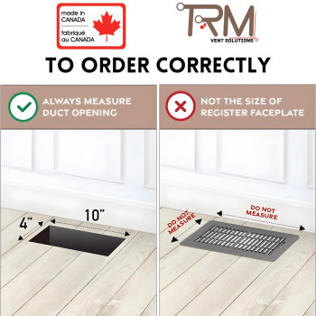 4X10 Classic Drop In Air Register Vents 1 Pack