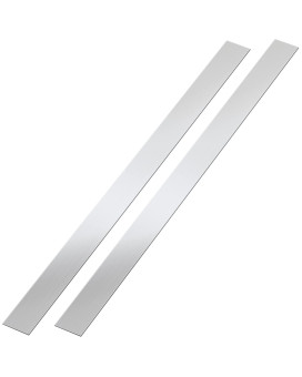 2 Pcs Stainless Steel Trim Strips 304 Brushed Stainless Steel Trim Metal Finishing Sheet Metal Gap Strip Filler Trim For Kitchen