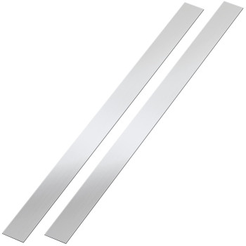 2 Pcs Stainless Steel Trim Strips 304 Brushed Stainless Steel Trim Metal Finishing Sheet Metal Gap Strip Filler Trim For Kitchen