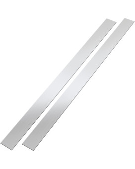 2 Pcs Stainless Steel Trim Strips 304 Brushed Stainless Steel Trim Metal Finishing Sheet Metal Gap Strip Filler Trim For Kitchen