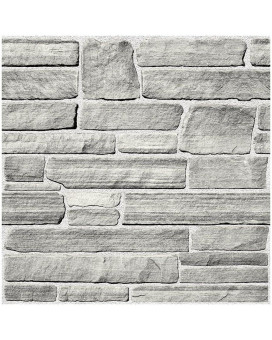 Commomy 10 Pcs Faux Stone 3D Wall Panels Peel And Stick Tiles 118 X 118 Ultralight Pvc Faux Brick Textured Wall Panels Fo